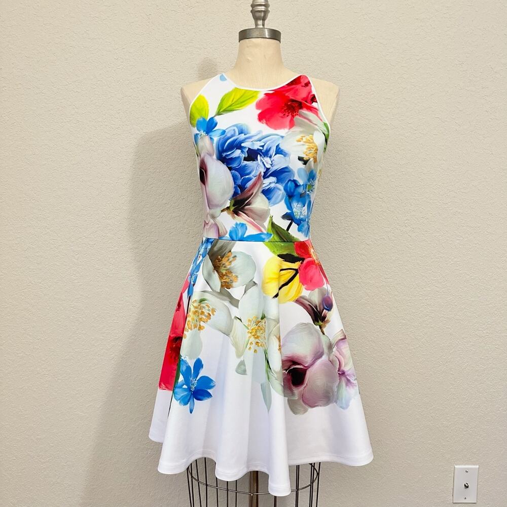 TED BAKER Mini Dress Secil Forget Me Not Floral Fit & Flare